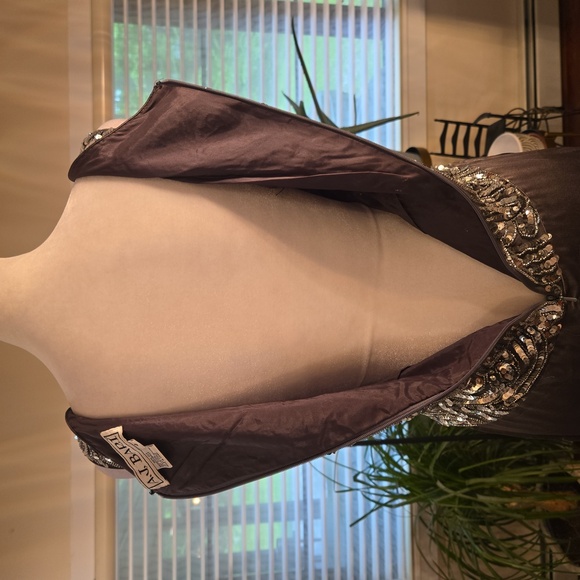 Vintage A.J Bari 100% Silk Sequins Sleeveless Formal Maxi Gown Party Size 4 - Picture 9 of 10